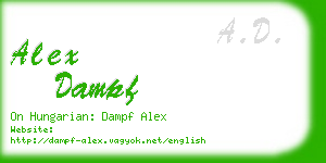 alex dampf business card